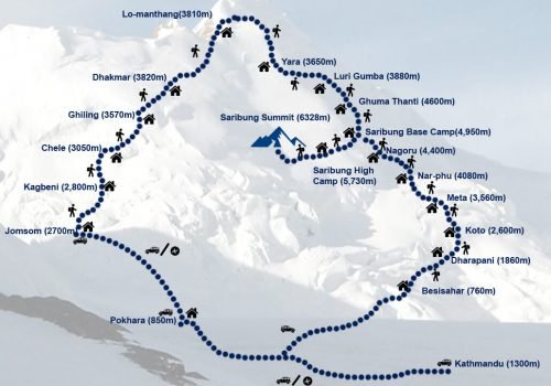 Saribung-Peak-map